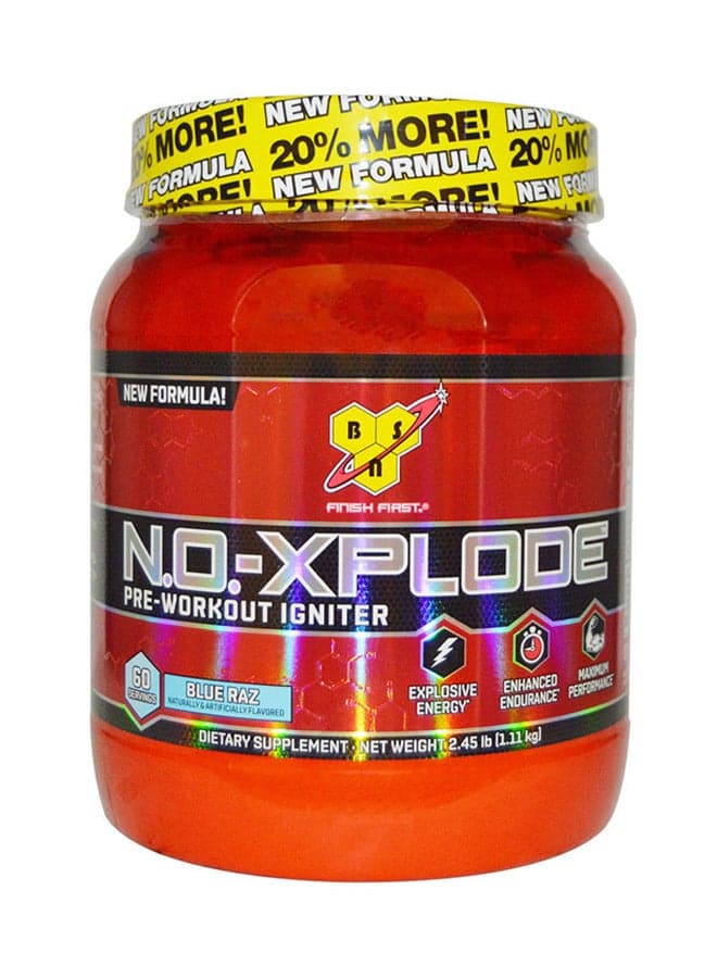 Bsn No Xplode Blue Raz 1111 Gm 60 Servings