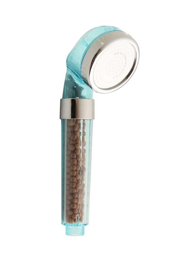 Water Saving Bathroom Shower Head Blue/Silver 30cm