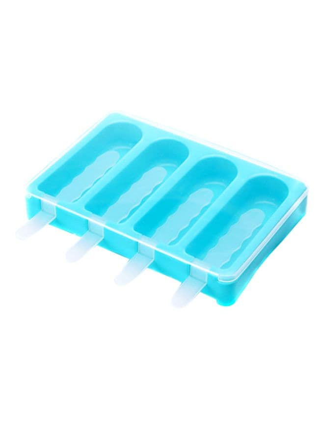 4-Piece Mini Tango Ice Cream Mould Set Blue 18x12x3cm