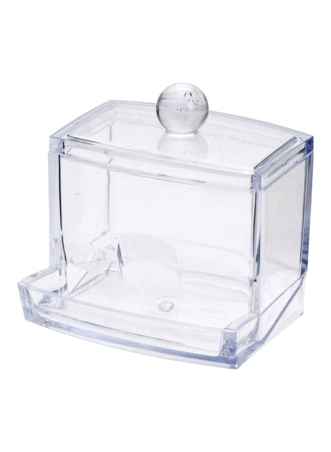 Cotton Buds Storage Box Clear 9*8.8*7.7cm