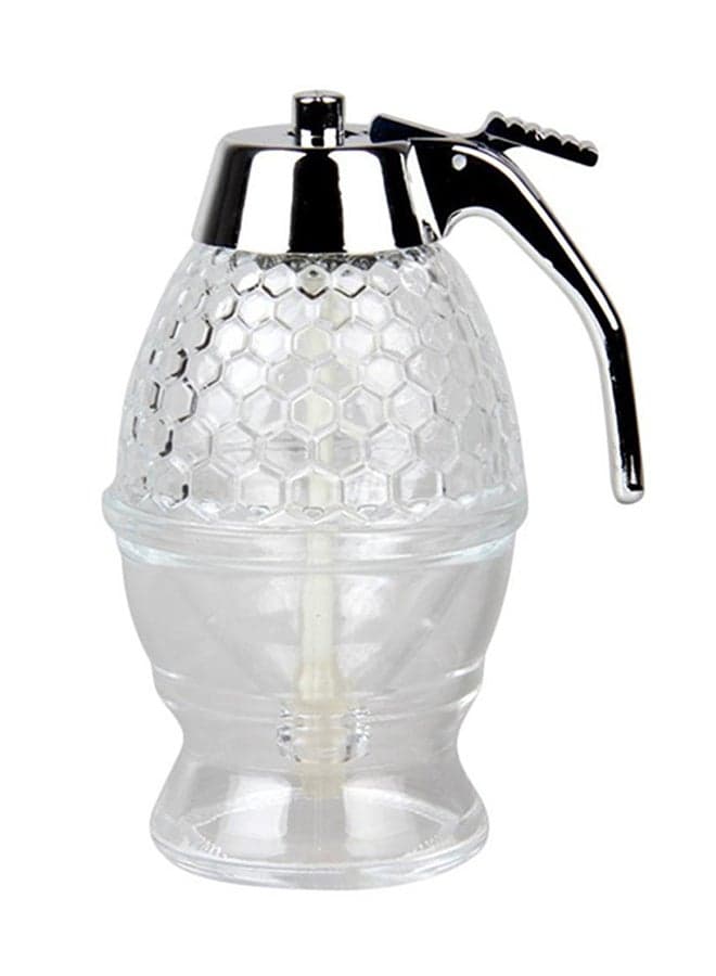 Bee Hive Acrylic Honey Syrup Dispenser Jar With Stand Clear