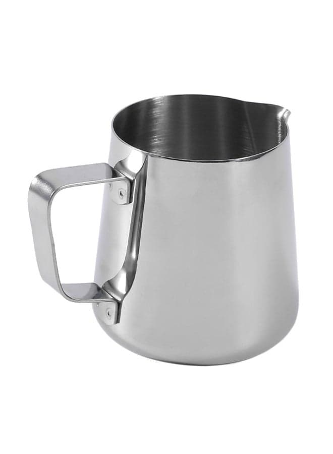 Stainless Steel Frothing Pitcher Pull Flower Cup Silver
