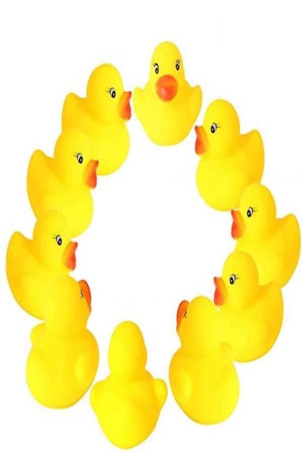 20-Piece Mini Ducks Rubber Bath Toy Set