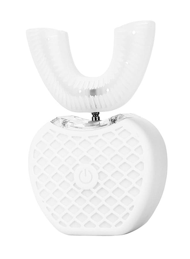 U Shape Ultrasonic Electric Toothbrush With 4 Modes Wireless Charger White 0.28kg