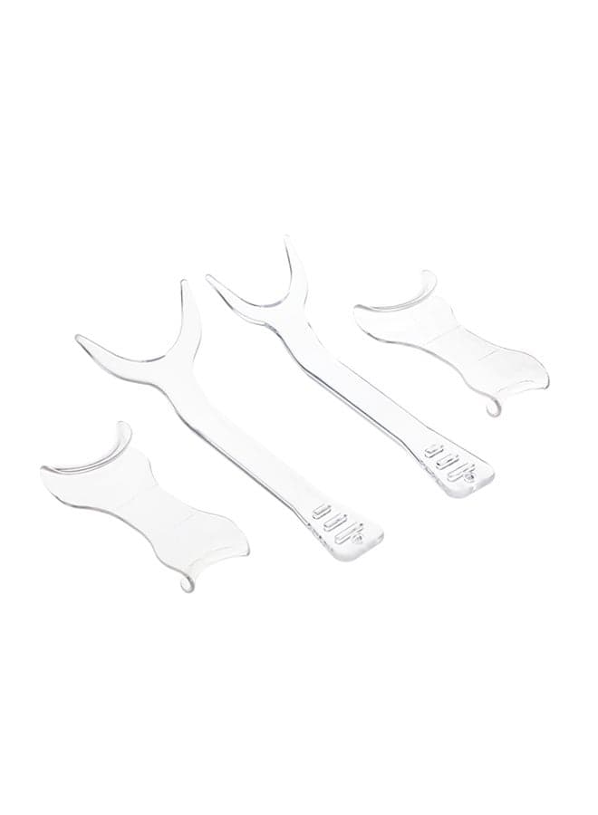 4-Piece Lip Cheek Retractor Set Dental Tool Transparent 0.065kg