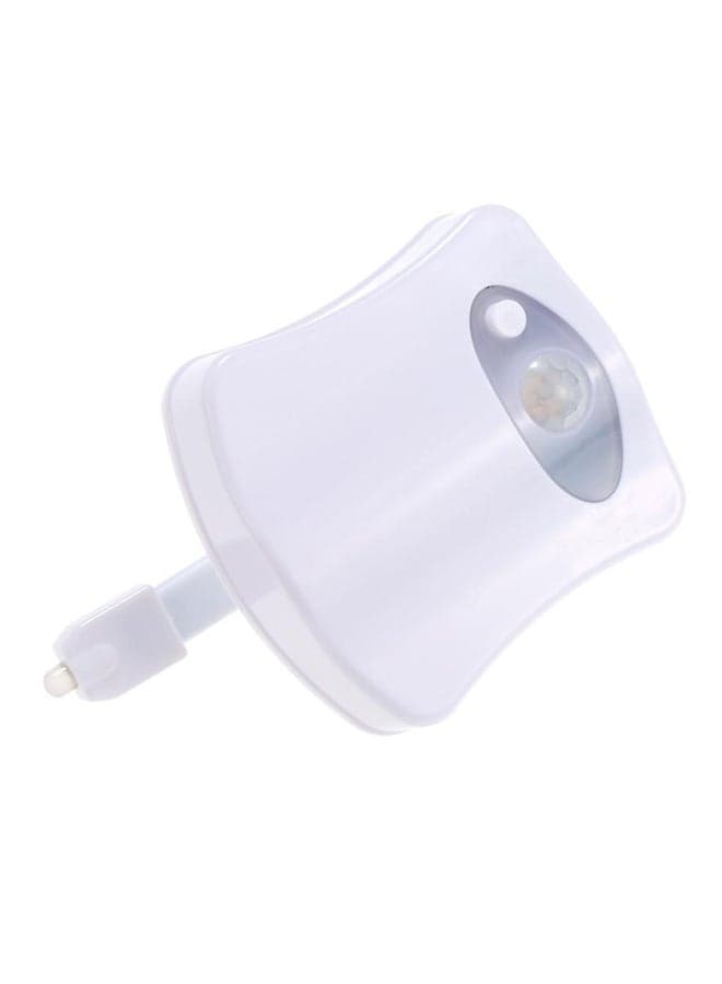 8 Colour Motion Activated LED Toilet Nightlight White 5.2cm