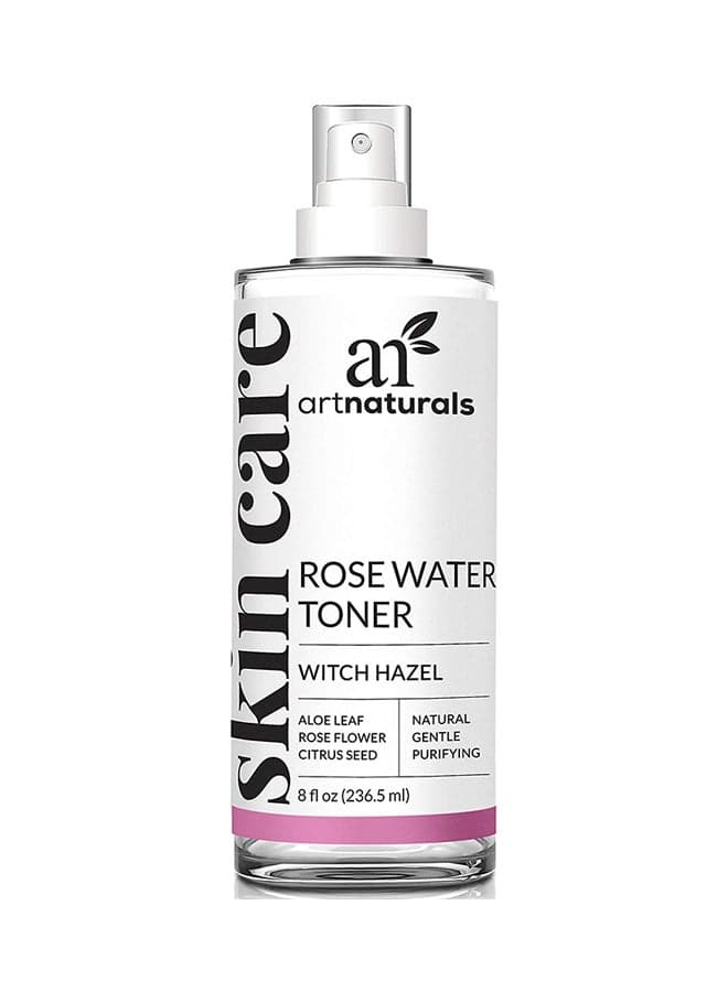 Artnaturals Rosewater Witch Hazel Toner (8 Fl Oz / 236ml) Natural Anti Aging Pore Minimizer