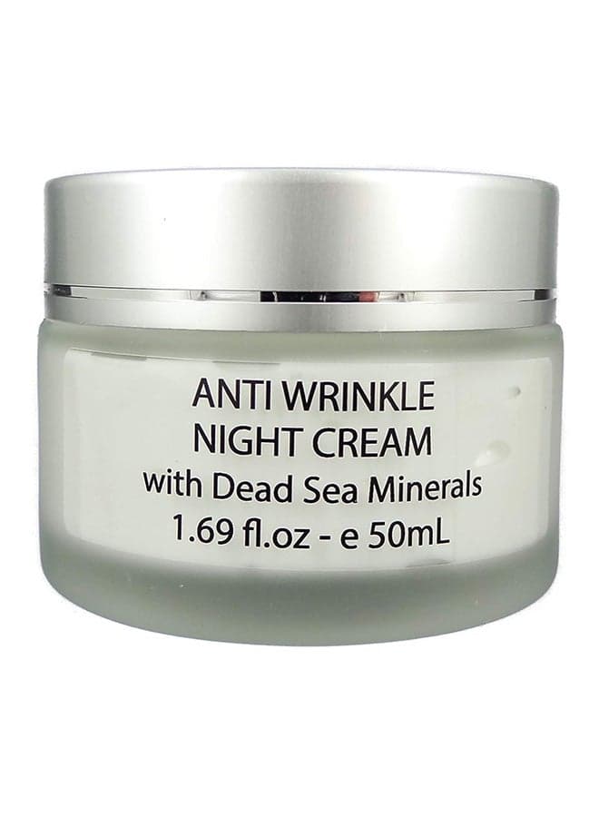 Anti Wrinkle Hyaluronic Acid Night Cream Moisturizer With Dead Sea Minerals 1.69 Ounce