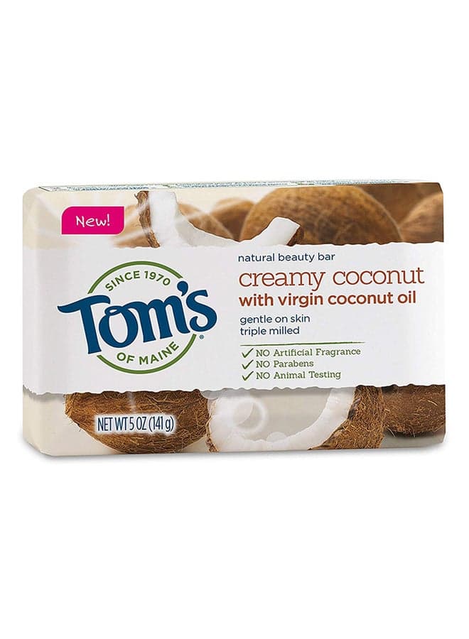 Natural Beauty Bar Creamy Coconut With Virgin Coconut Oil, 5 ounce