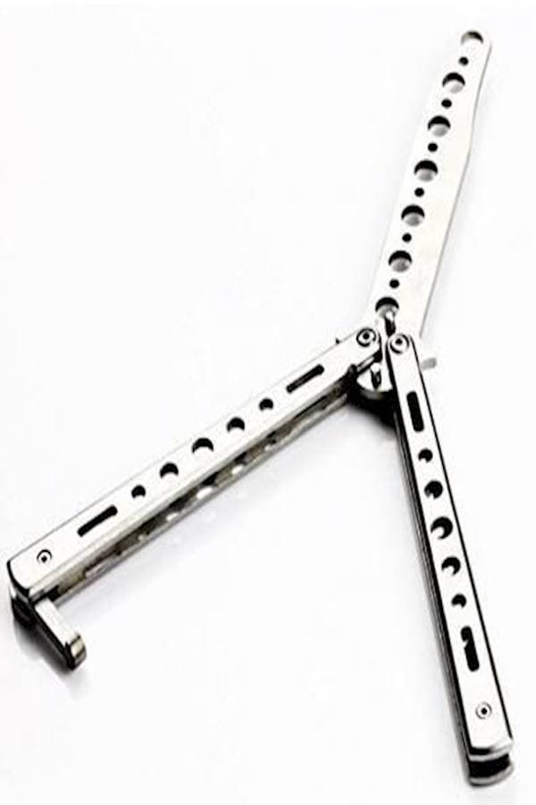 Metal Practice Butterfly Comb Style Butterfly Knife Trainer Tool