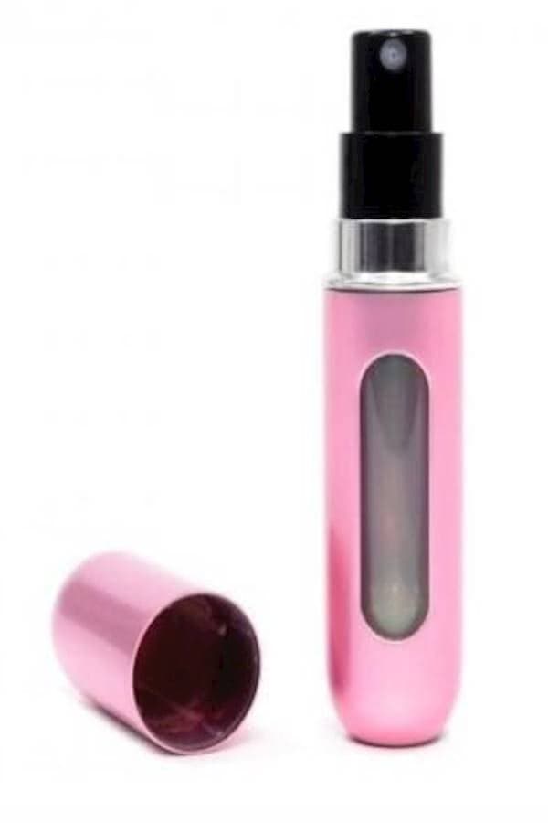 Mini Refillable Perfume Atomizer Bottle for Travel Spray Scent Pump Case, Pink