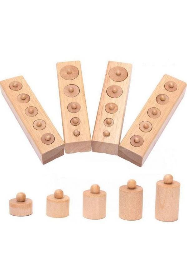 Montessori Wooden Cylinder Socket Family Pack