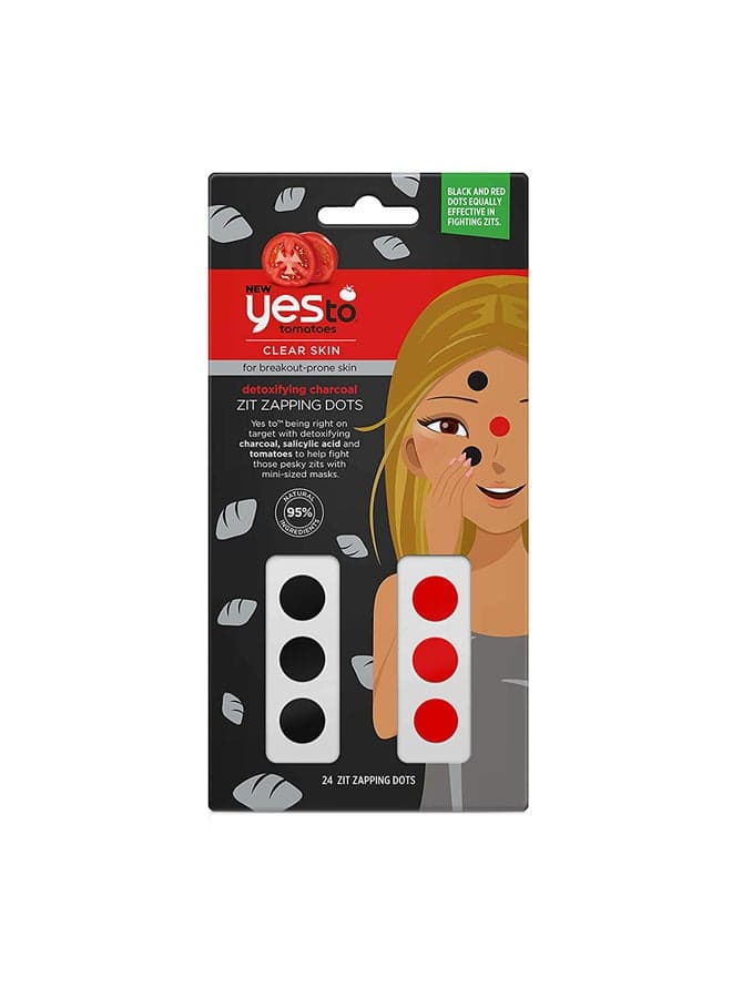 24-Piece Charcoal Zit Zapping Dot With Tray