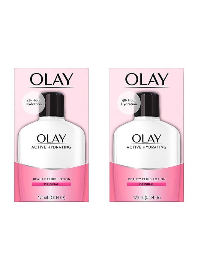 Pack Of 2 Active Hydrating Beauty Fluid Lotion 120ml