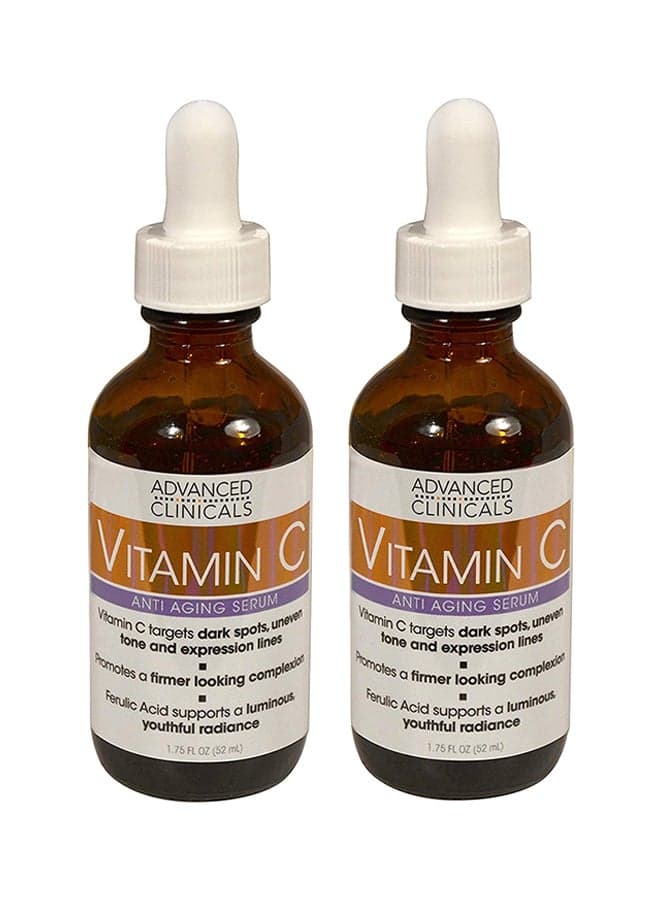 2-Piece Vitamin C Antiaging Serum For Dark Spots 1.75Fluid Ounce