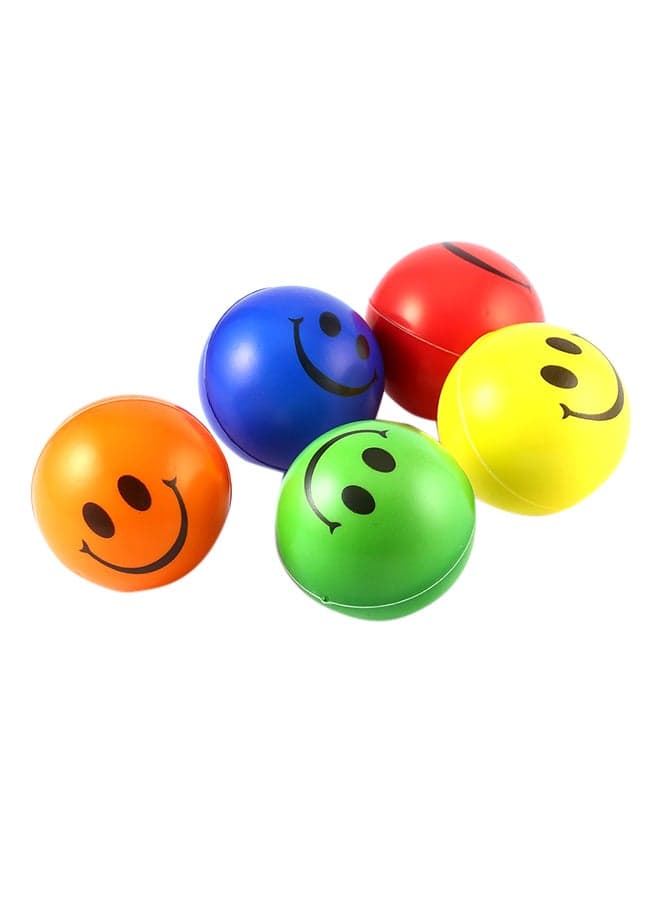 12PCS Smile Face Stress Relief Sponge Foam Balls Hand Strength Squeeze Toy