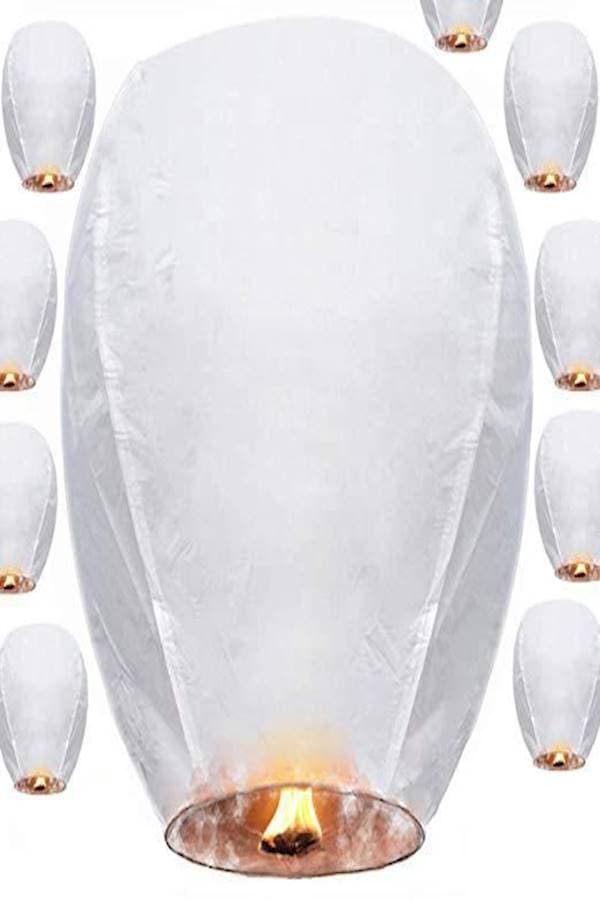 9-Piece Lanterns China Sky Ballons Set 1x8.9x4.3cm
