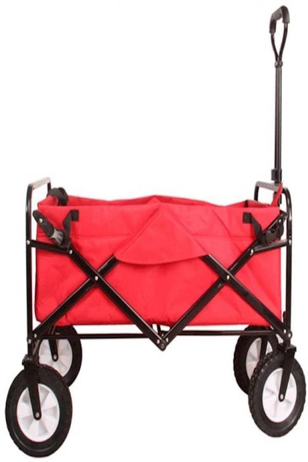 Folding Shopping Cart Trolley Red/Black