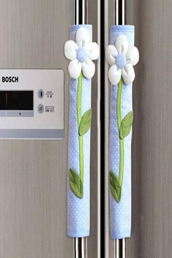 2-Piece Flower Refrigerator Cover Set