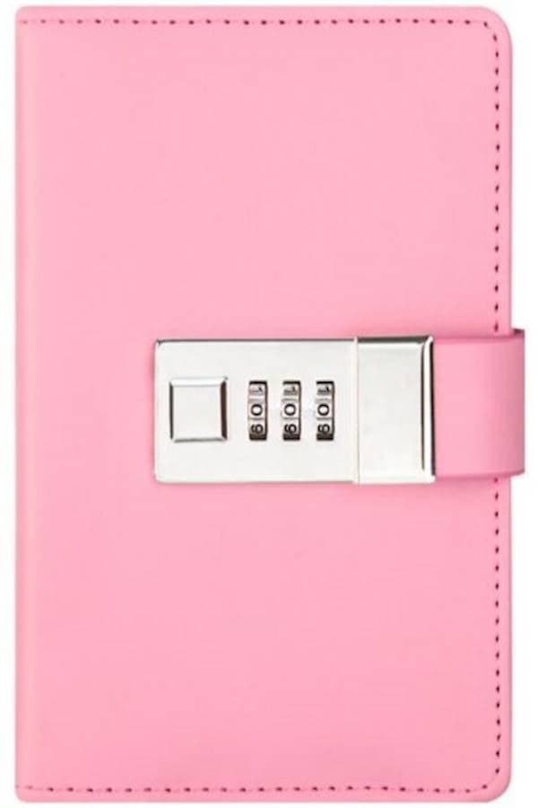 Combination Lock Student Pinkycolour Diary Notebook A7