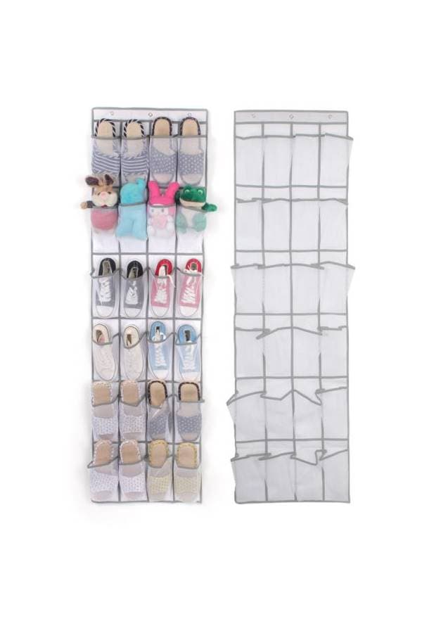 24-Pocket Shoe Bag Door Hanging Organizer Multi Color