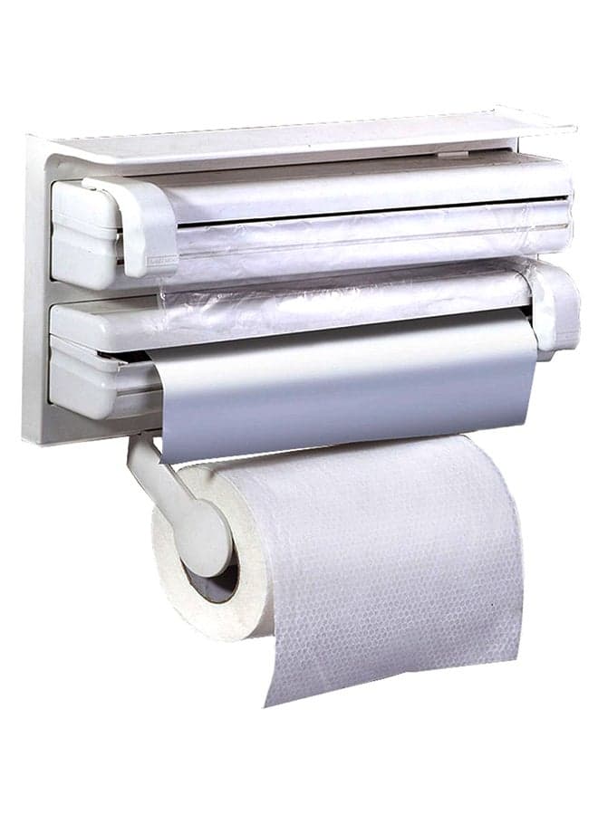 Triple Tissue Paper Dispenser White
