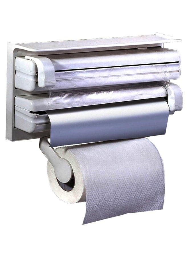 Triple Tissue Paper Dispenser White