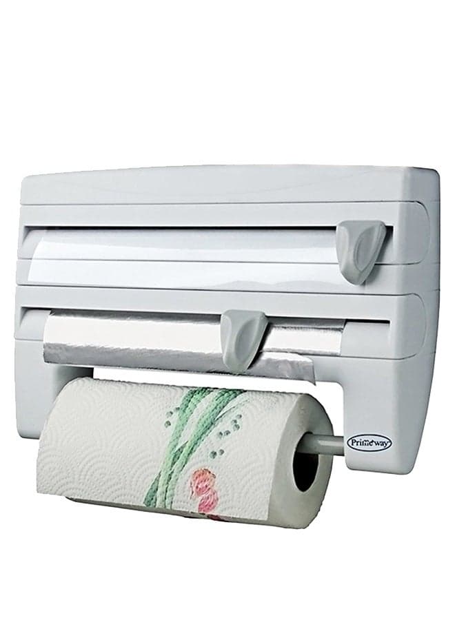Triple Tissue Paper Dispenser White