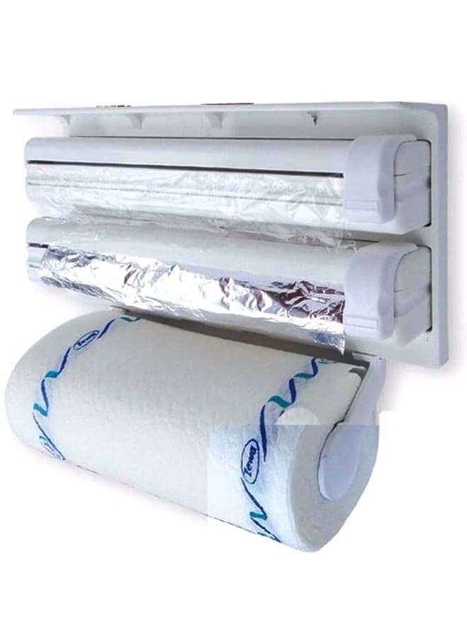 Triple Tissue Paper Dispenser White