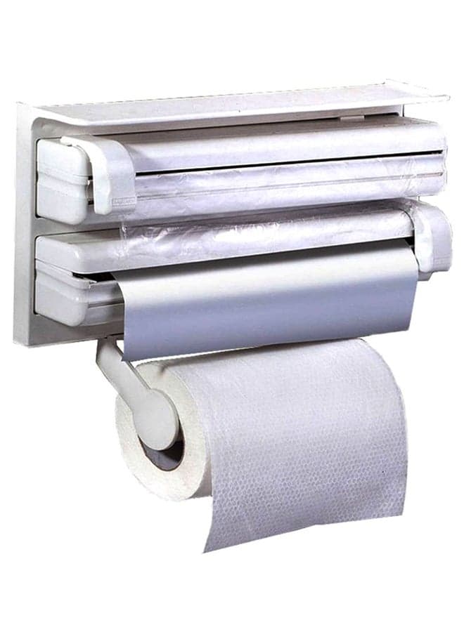 Triple Tissue Paper Dispenser White