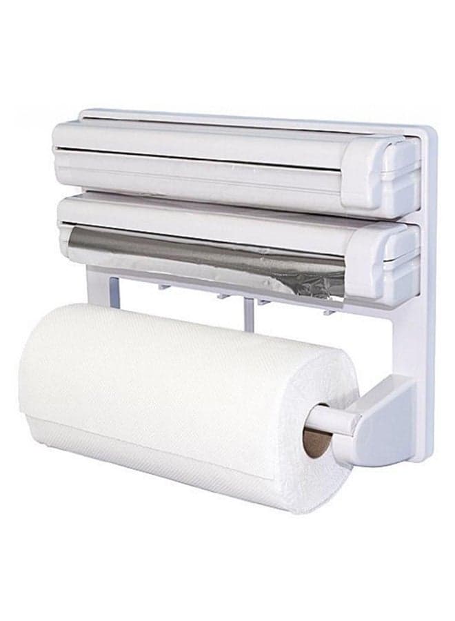 4 In 1 Kitchen Roll Tissue Holder White