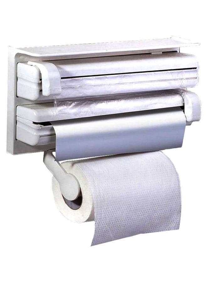 Triple Tissue Paper Dispenser White