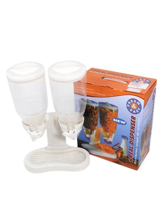 Dry Food Dual-Container Cereal Dispenser