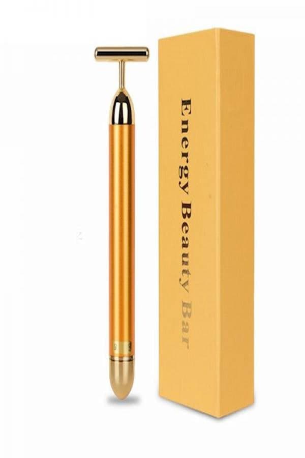 24K Facial Beauty Roller Massager Vibrator Gold