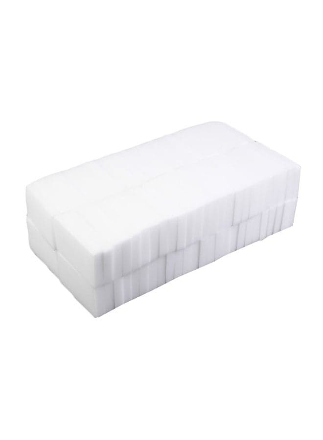 100-Piece Magic Sponge Cleaner Set White 100x60x15cm