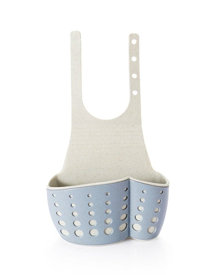 Kitchen Sink Faucet Hanging Drain Basket Storage Bag Blue