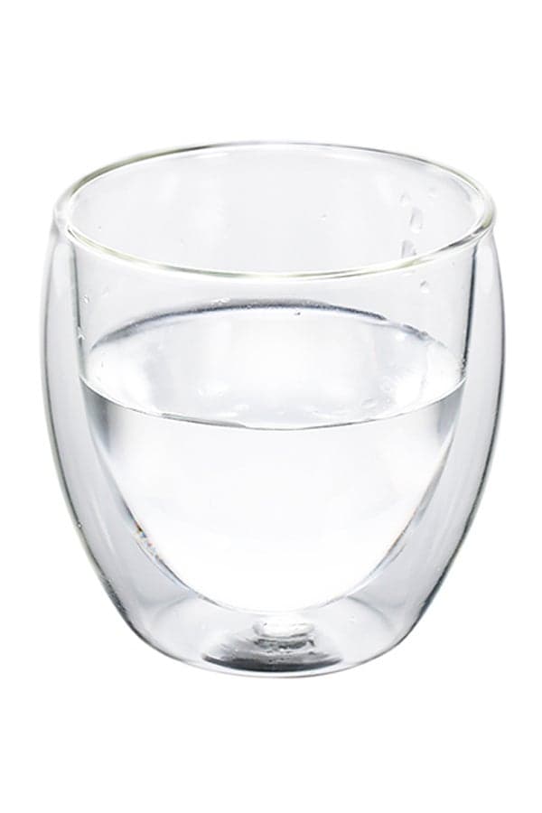 Double Wall Glass Cup White