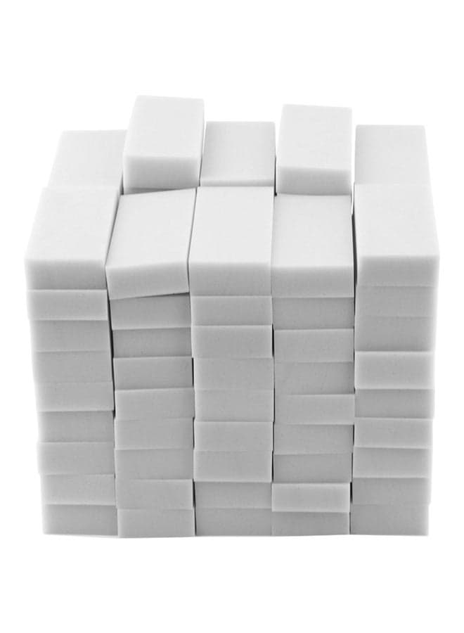 100-Piece Magic Sponge Cleaner Super Decontamination Eraser white 50*26*12cm