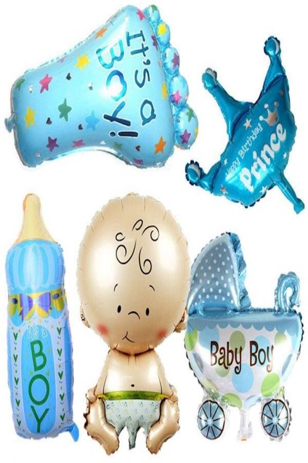 5-Piece Baby Shower Decorative Party Foil Balloon Set