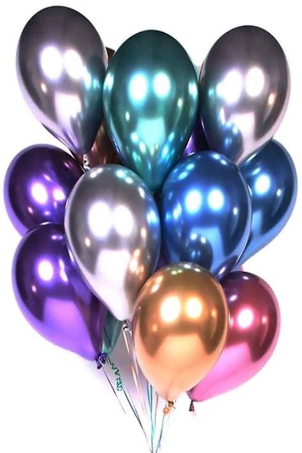 50-Piece Agate Shiny Decorative Party Balloon Set 12inch