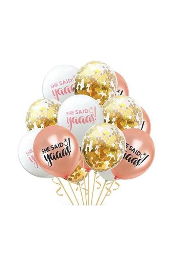 Pack Of 15 Bachelorette Party Confetti Balloons 12inch
