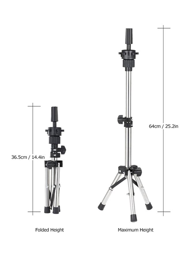 Adjustable Hairdressing Tripod Clamp Black
