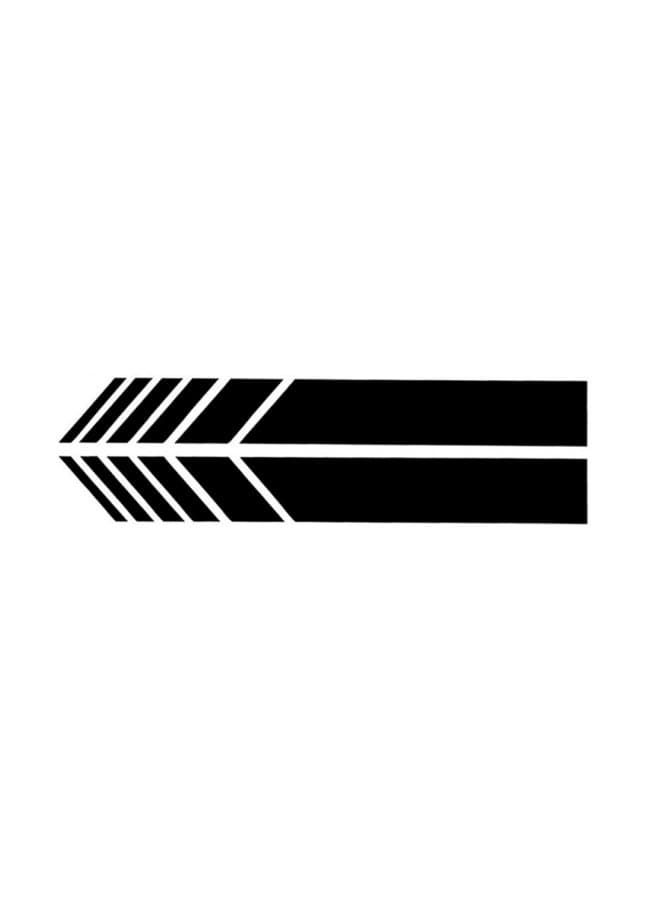2-Piece Rearview Mirror Side Decal Stripe Set