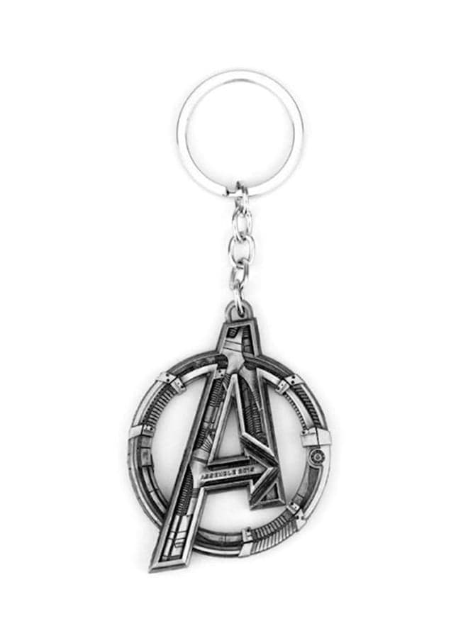 Retro Round A Letter Logo Alloy Metal Keys Holder Casual Key Chain