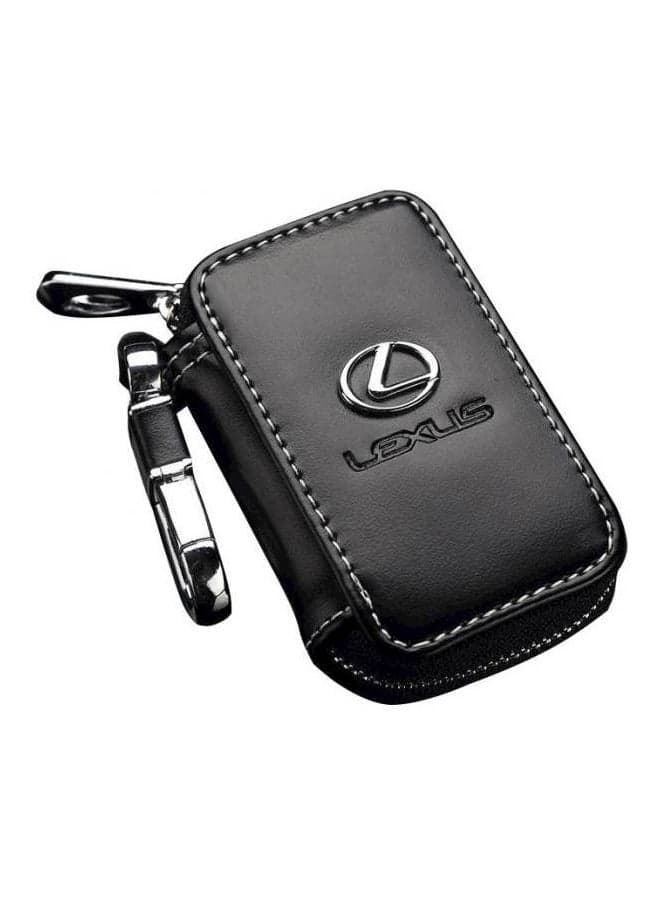 Leather Zipper Wallet Remote Cover Car Key Chain