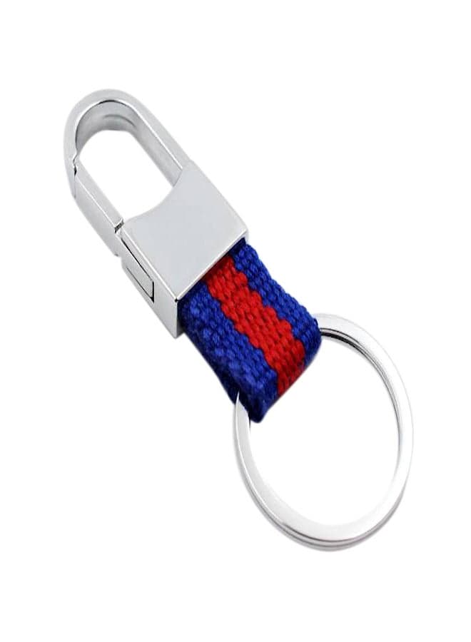 Nylon Metal Car Keychain Silver