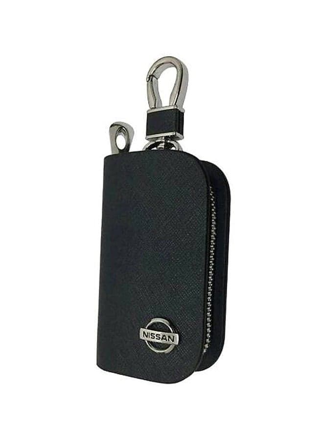 Nissan Leather Zippered Keychain