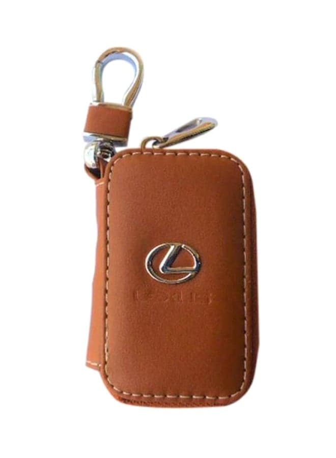 Lexus Leather Keychain Ring Cum Key Case Holder