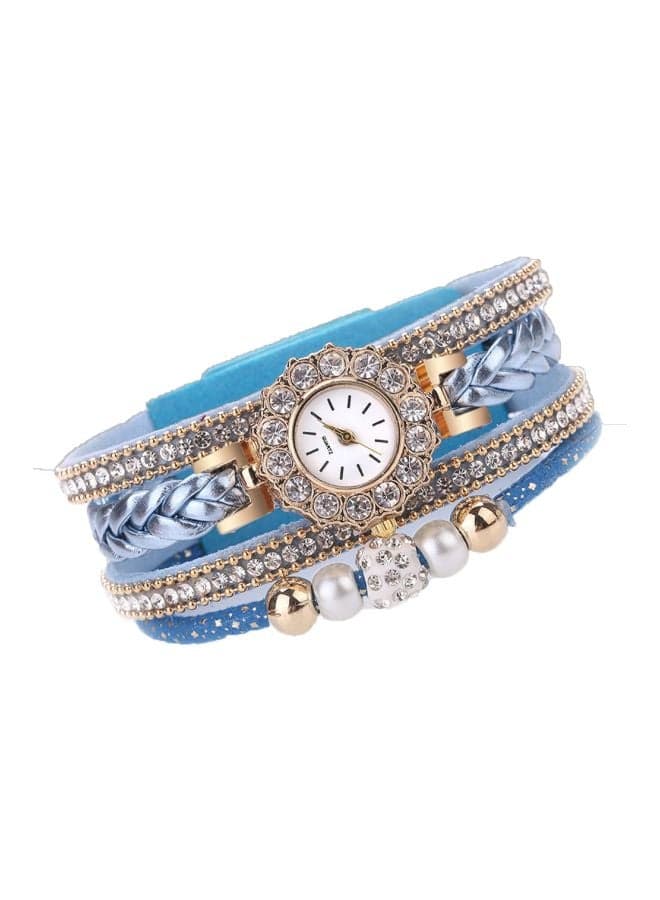 Women's Stone Studded Analog Watch LS920-BL