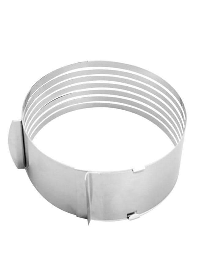 Retractable Circle Baking Cake Ring Silver